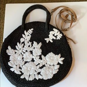 Large Anthropologie Straw Tote